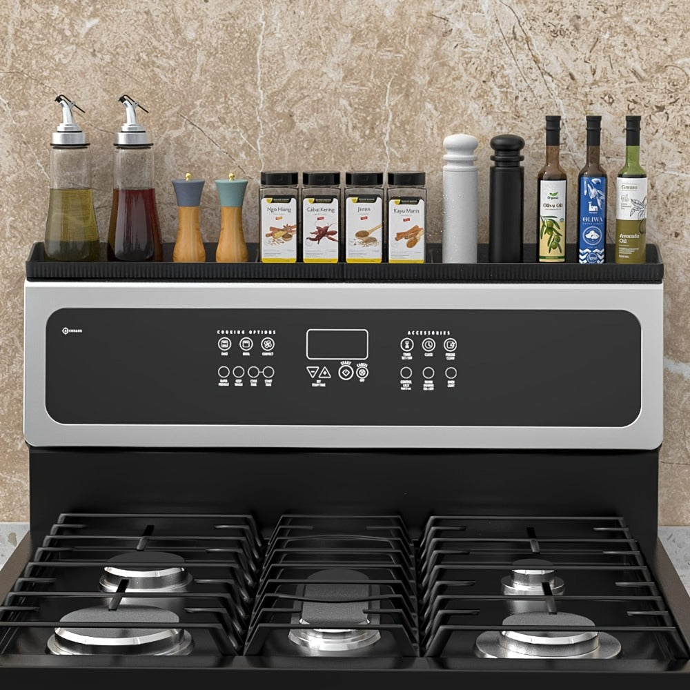 Silicone Stove Organizer Rack with Suction Cups | Heat-Resistant, Dishwasher-Safe Spice Holder for Kitchen Countertop ¨C 30 Inch