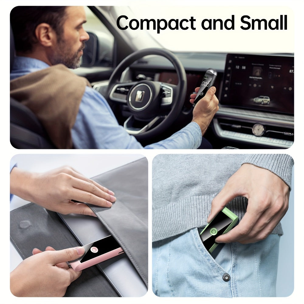 Rechargeable Breathalyzer Alcohol Tester ¨C Professional Digital Breath Alcohol Detector, Portable Personal Breathalyzer with LCD Display, Available in Green, Black & Pink