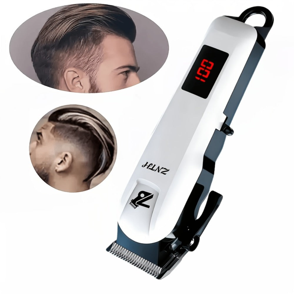 Professional Hair Clipper Kit 9-in-1 Trimmer for Haircut Bald Head Shaving LCD Display USB Fast Charge Long Battery Stainless Steel Blade 4 Guide Combs for Home Barbershop