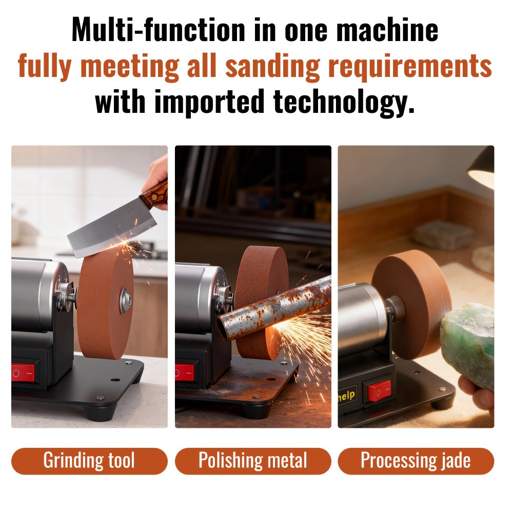 Mini Belt Sander - 7-Speed Adjustable Electric Belt Grinder with Pure Copper Motor for Grinding, Sharpening & Polishing Wood & Metal