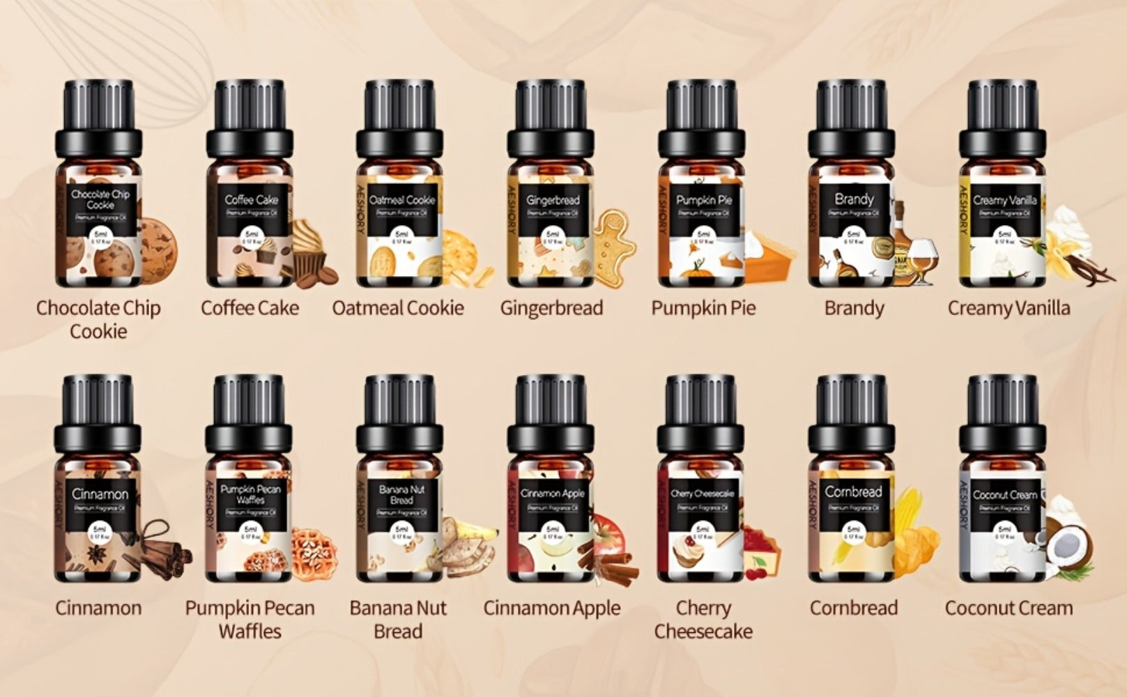 Essential Oil Gift Set 14pcs ¨C Bakery, Fruity & Floral Fragrance Oils for Diffuser & Candle Making | Valentine's Day, Birthday & Holiday Gift