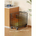 Rolling Metal Storage Basket with Wheels ¨C Multifunctional Wire Organizer Cart for Laundry Room, Bathroom, Kitchen & Closet, Open Shelf Bin, No Lid, Home Organization Storage Basket