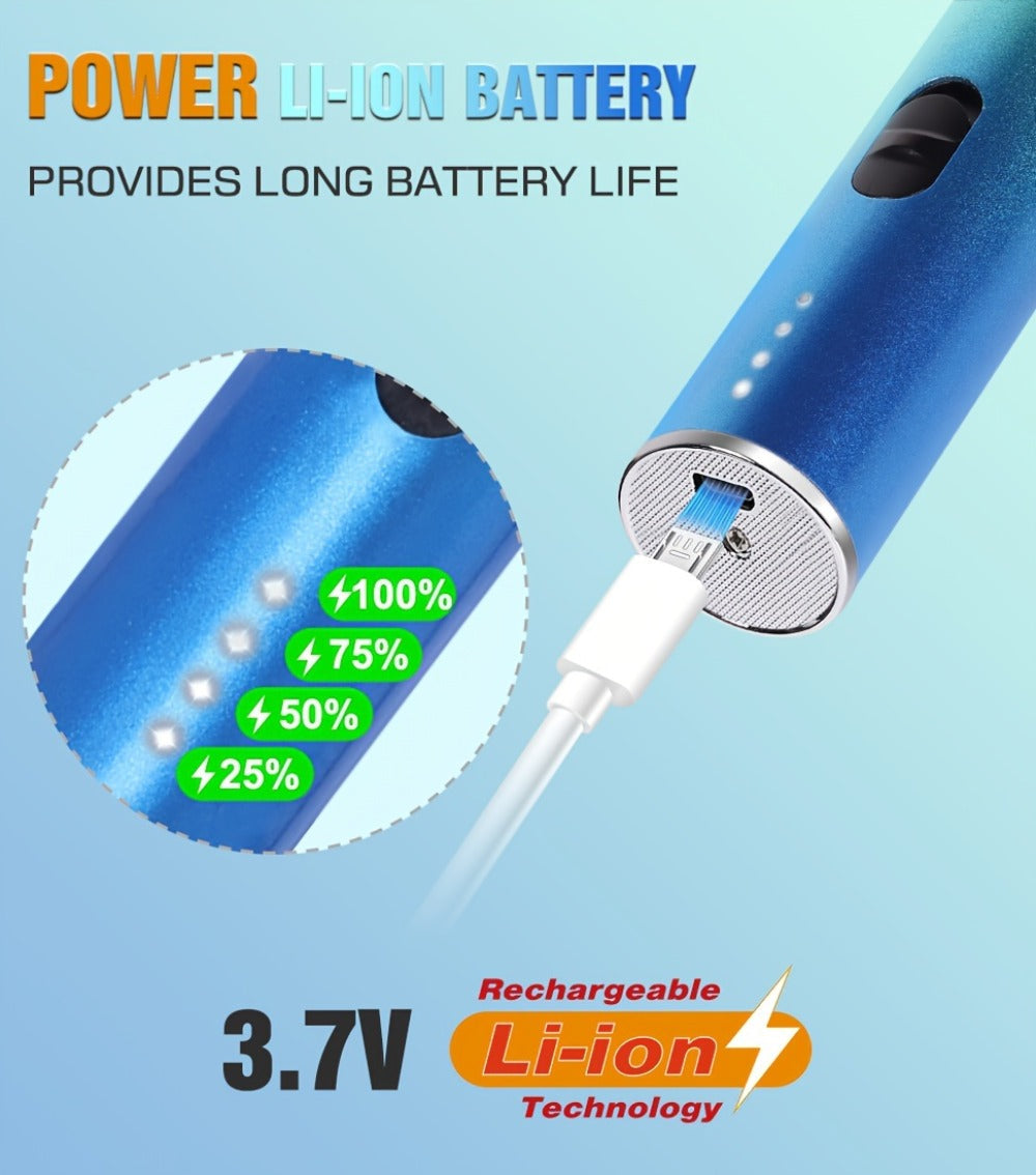 Electric Herb Grinder USB Rechargeable ¨C Portable Spice Mill with One-Button Operation, Travel Bag, Funnel & Cleaning Brush | 4 Colors Available