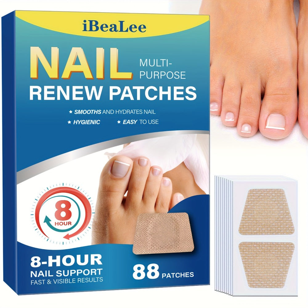 Nail Repair Patches 88Pcs ¨C Protective Nail Strengthening Stickers for Fragile, Thin, Cracked Toenails & Fingernails | Works for Men & Women, Easy Peel-and-Stick Nail Care Treatment