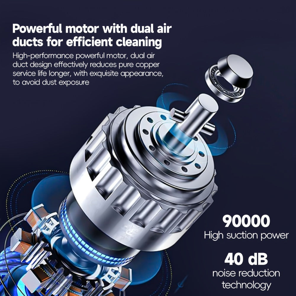 Cyclone Handheld Vacuum Cleaner Cordless Rechargeable with Strong Suction - Lightweight Portable for Home, Office, Car & Pet Hair, Allergy-Friendly Quick Cleanup Dust Buster, Easy to Use & Carry