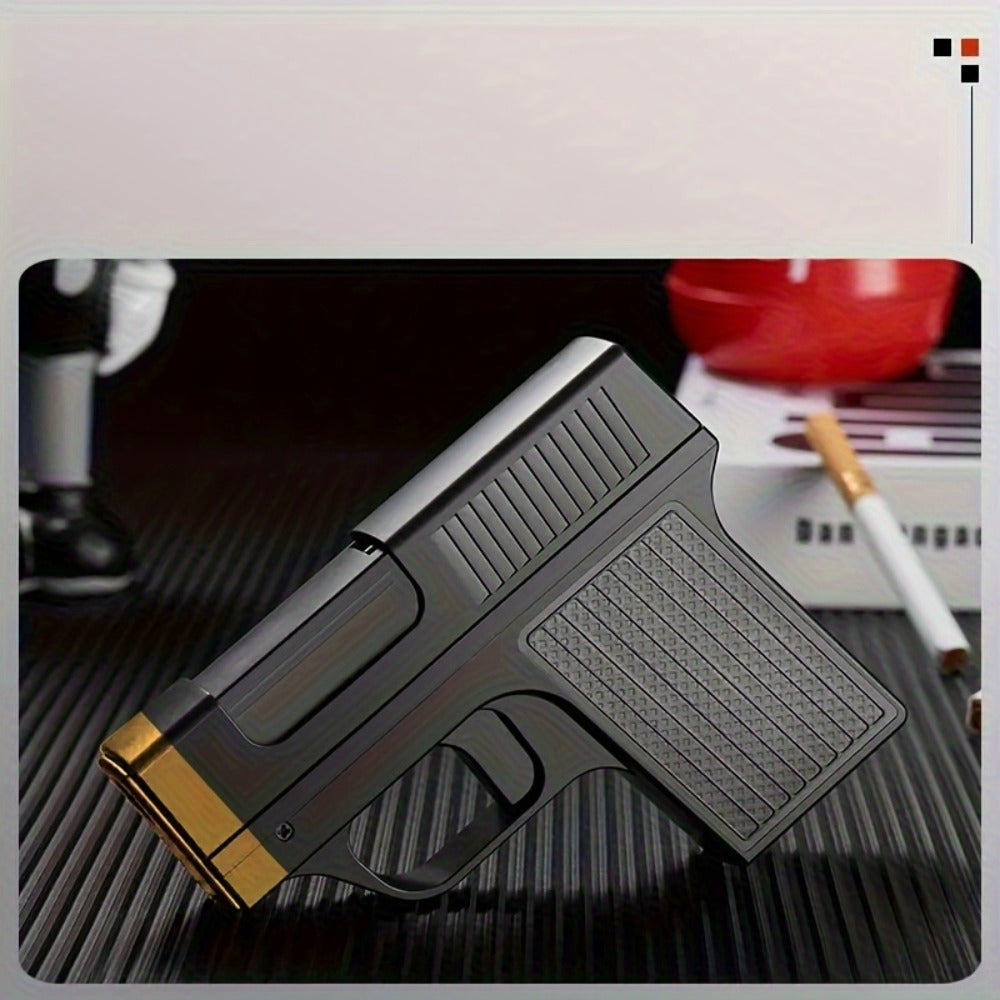 Cigarette Box Lighter Creative Design ¨C Windproof Butane Torch with Adjustable Flame, Cigar & BBQ Lighter, Outdoor Portable Kitchen Baking Essential, Unique Gift Idea (Butane Not Included)