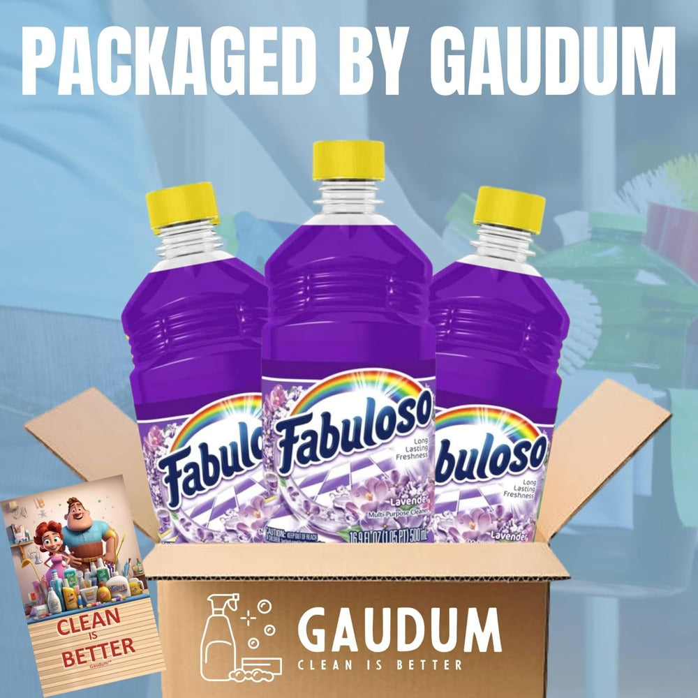 All Purpose Cleaner Lavender Scent 3 Pack (16.9 Fl Oz Each), Fabuloso Multi-Surface Floor Cleaner with Calming Lavender Fragrance ¨C Powerful Dirt & Grime Remover for Floors, Tiles, Bathrooms & Kitchens
