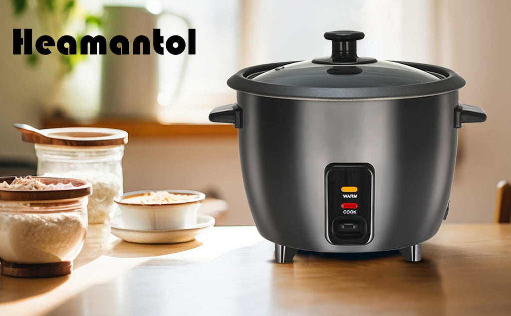 Rice Cooker 6-Cup Non-Stick with Yogurt Maker Function - 3-Cup Uncooked Grain Cooker with Removable Non-Stick Pot Auto Keep Warm One-Touch Operation, Compact Electric Rice Cooker for Home Dorm Office Black
