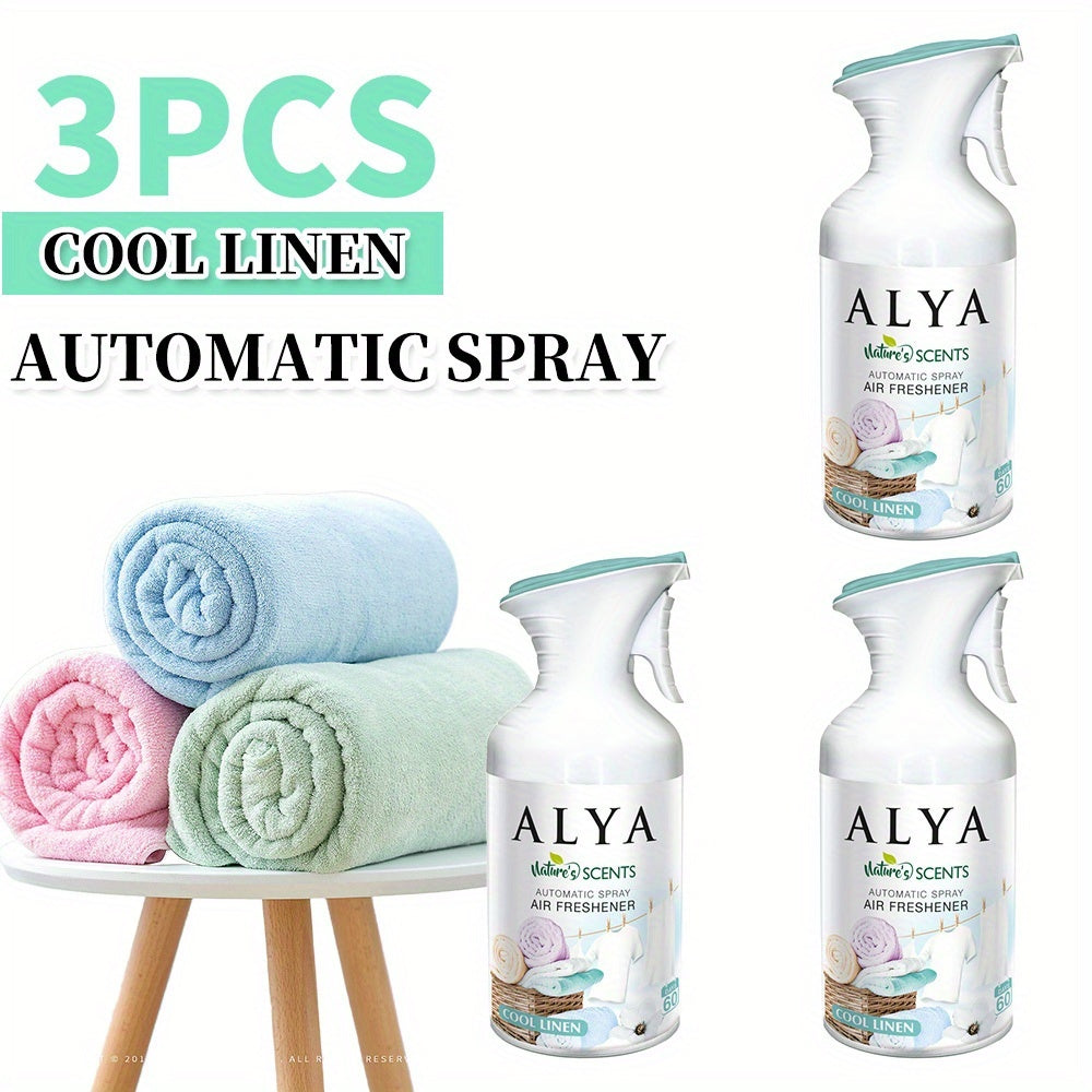 Air Freshener Spray 8.45 oz Aromatherapy Room Spray 1pc or 3pc - 6 Scents Lavender, Vanilla, Cool Linen, Ocean, Mixed Berries & Magnolia, Odor Eliminator for Home, Car, Office, Bathroom, Fabric & Closet