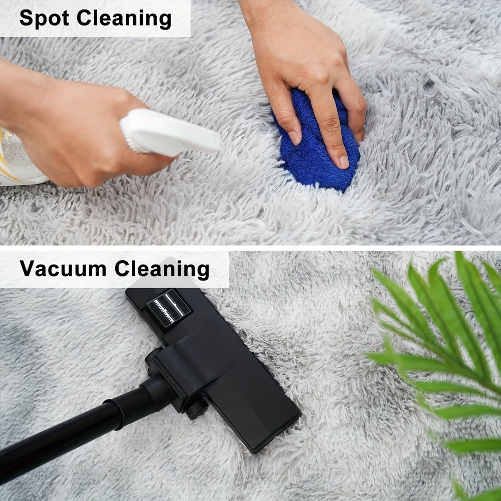 Shaggy Plush Area Rug - Soft Fluffy Carpet for Living Room, Bedroom & Sofa | Non-Slip Machine Washable Tie-Dye & Solid Color Long Pile Rug | Luxury Home Decor Floor Mat in Multiple Sizes & Colors