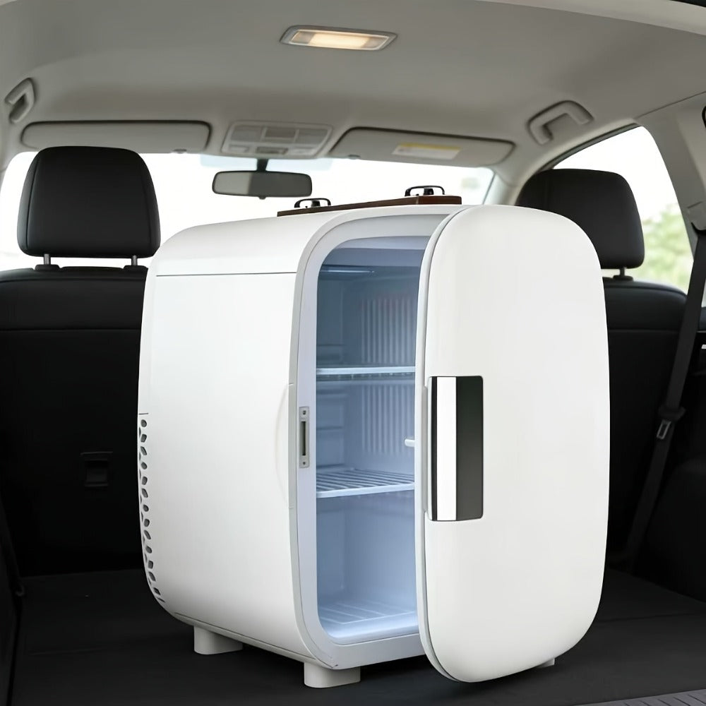 Mini Car Refrigerator, 4 Liter Compact Cooler & Warmer with 120V AC & 12V DC ¨C Portable Mini Fridge for Car, Travel, Outdoor, Bedroom and Home Use, Available in Red and White