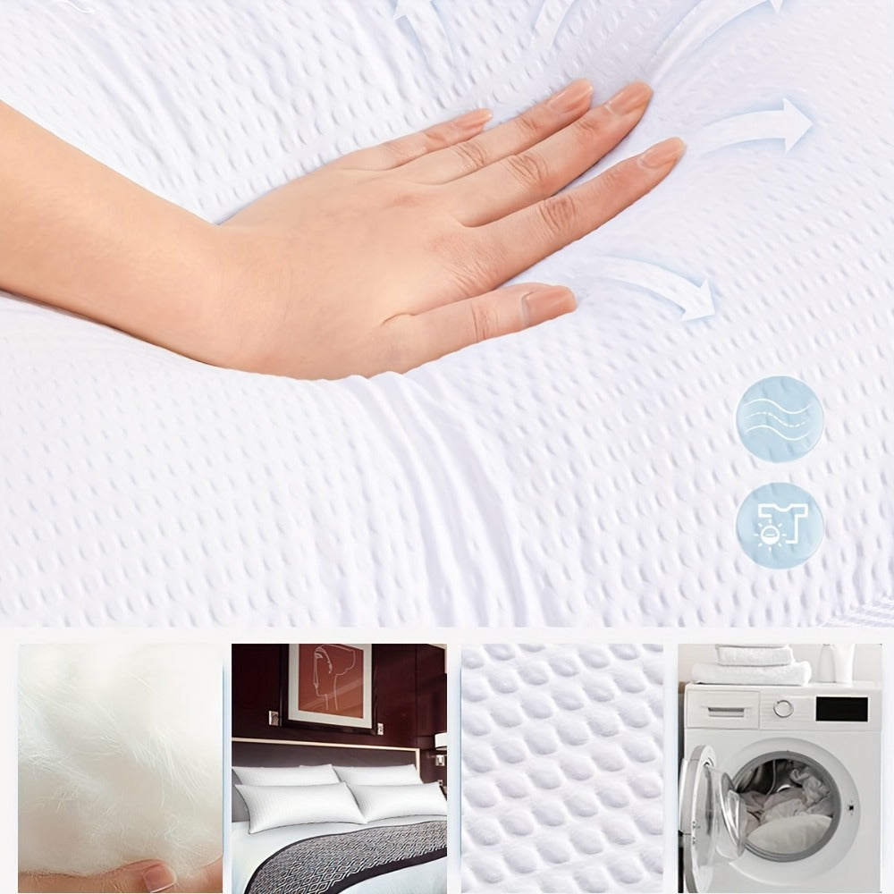 Cooling Bed Pillows Ultra-Soft Hollow Fiber Fill with 3D Airflow Technology ¨C Hotel-Grade Breathable Support for All Seasons | Standard Queen King | 2 or 4 Pack