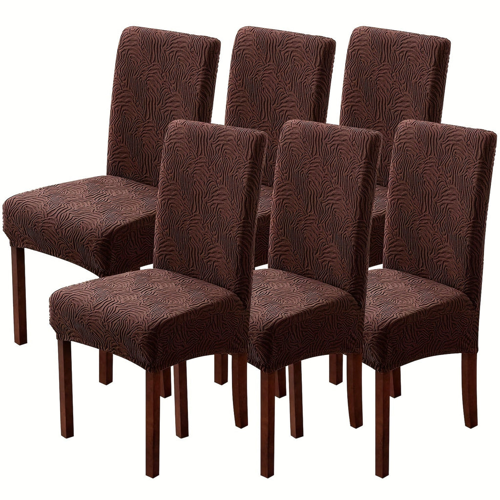 Dining Chair Covers Stretch Jacquard Slipcovers Removable Washable Chair Protector for Kitchen Hotel Restaurant Set of 4 or 6