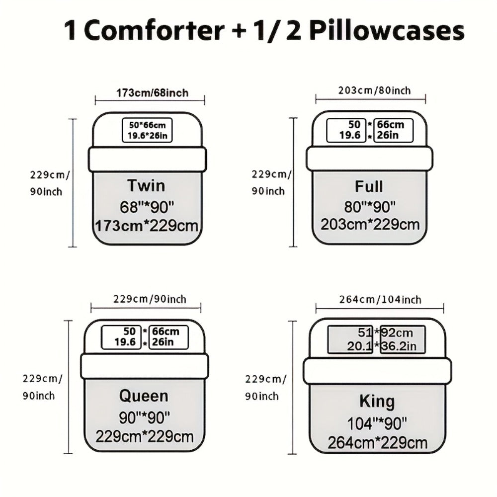 Comforter Set 2/3 Piece - Diamond Grid Quilted Down Alternative Comforter with Pillowcases, Soft Microfiber Breathable All Season Bedding Set, Twin Queen King, Multiple Colors