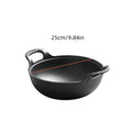 Cast Iron Wok Skillet Non-Stick Deep Stir Fry Pan with Dual Handles - Heavy Duty Uncoated Traditional Cooking Pot Multi-Size 9.84 10.62 11.81 12.59 Inch for Home Outdoor Grilling Baking