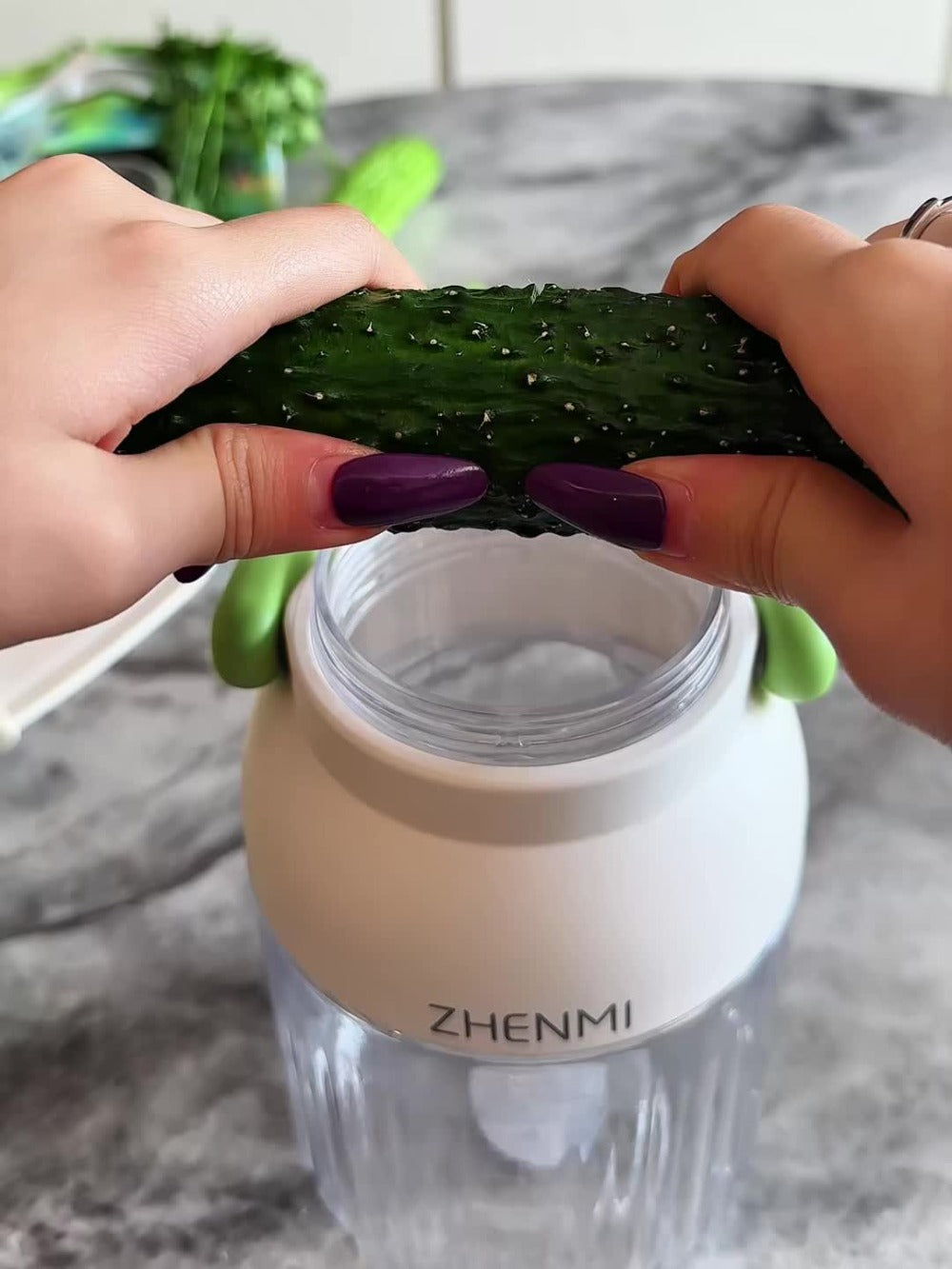 Cordless Portable Blender 33oz USB Rechargeable - Ice Crushing Blender for Smoothies & Shakes, Wireless Personal Blender for Travel Gym Office, BPA-Free, Green Purple Pink