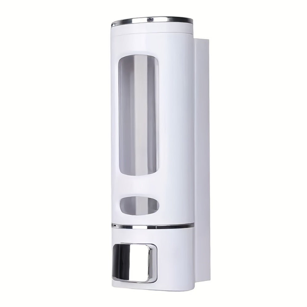 Wall-Mounted Soap Dispenser 53oz Large Capacity ¨C No-Drill Manual Press Pump for Shower Gel Shampoo Lotion Bathroom Kitchen