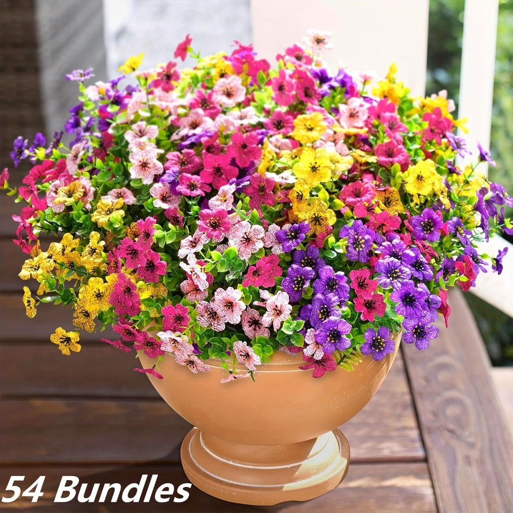 Artificial Daisy Flowers Outdoor UV Resistant Faux Flowers Bundles for Garden Porch Patio Spring Summer Decoration Realistic Colorful Fake Flower Arrangements