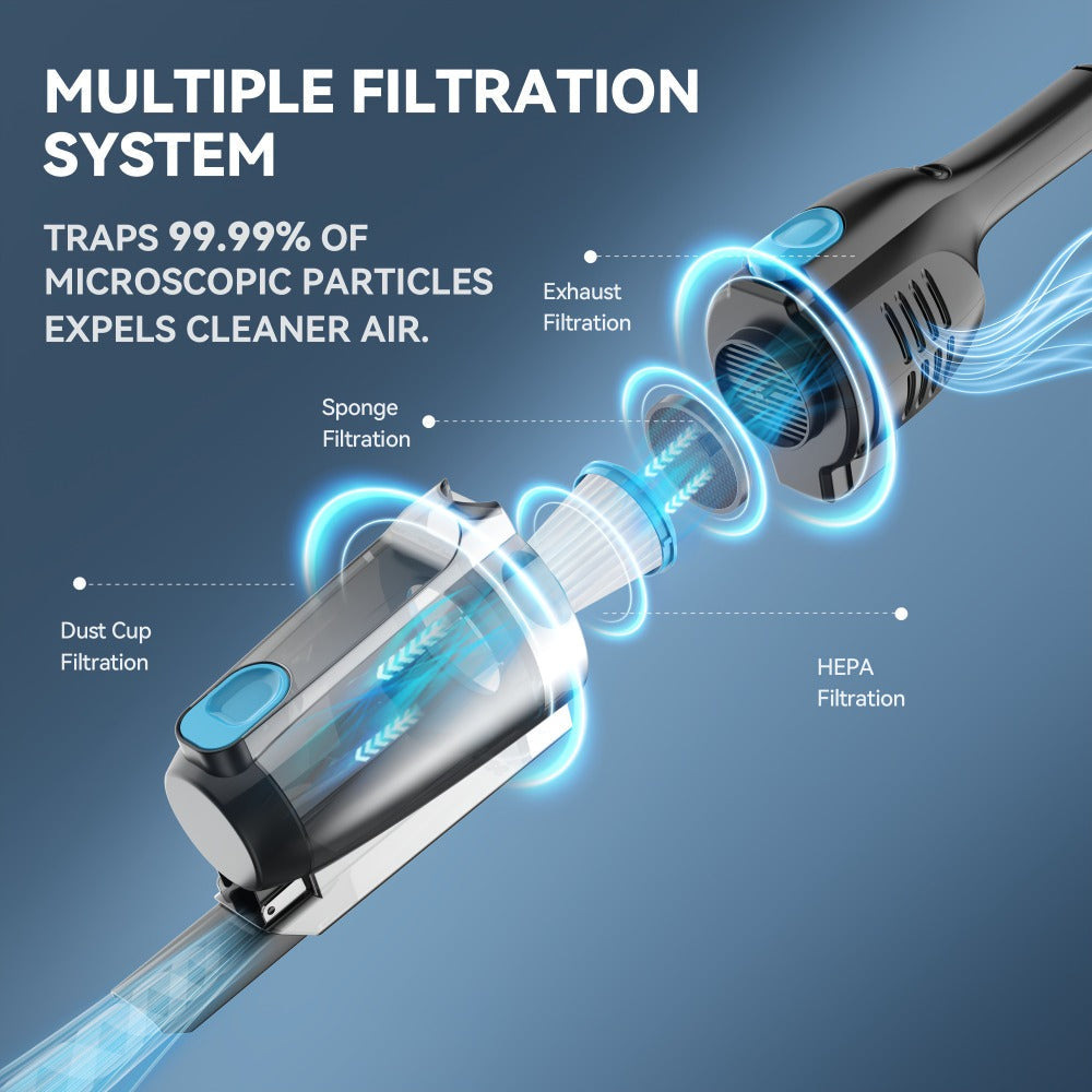 Cordless Stick Vacuum 30KPa 600W Motor 68oz Bagless Upright Lightweight Vacuum Cleaner for House Car Hard Floor Carpet Pet Hair Multi-Color