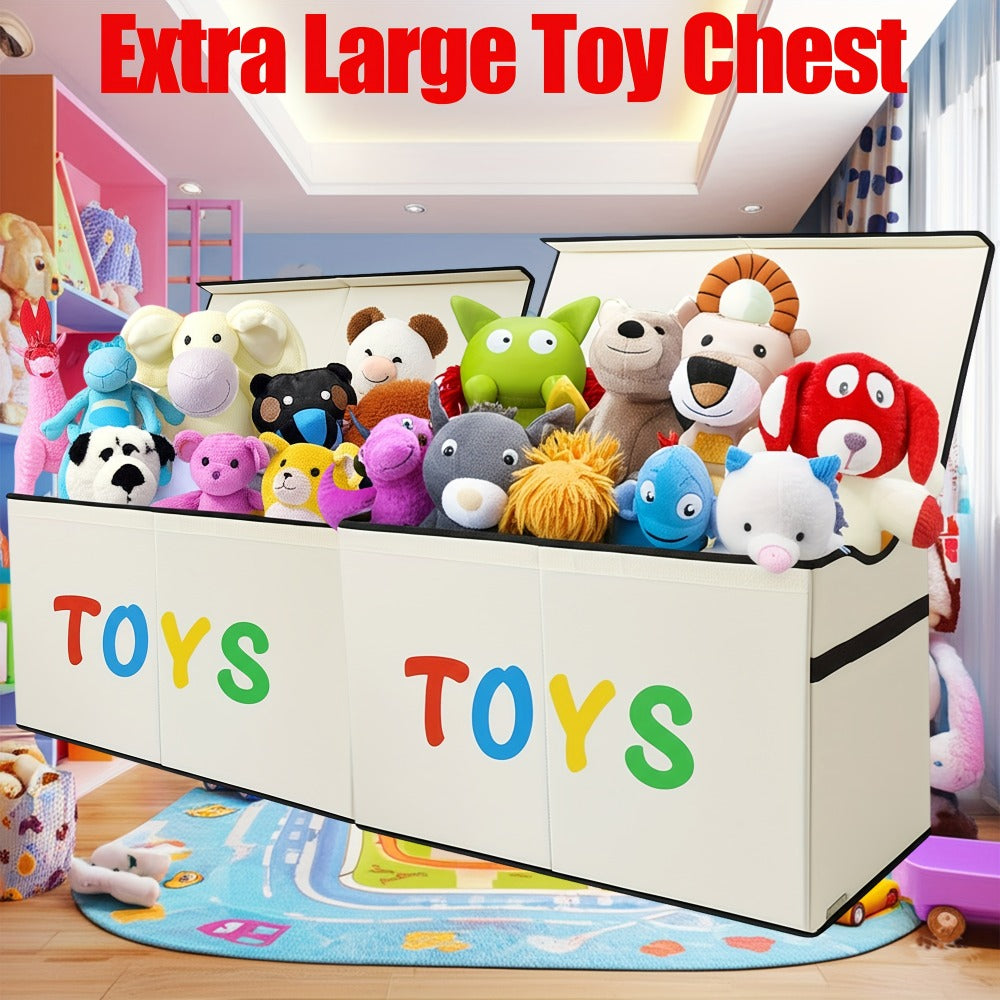 Collapsible Storage Box with Lids and Adjustable Dividers ¨C 64 Gallon Extra Large Foldable Storage Bin Chest Organizer for Bedroom Closet Toys Clothes 54¡±x16¡±x14¡±