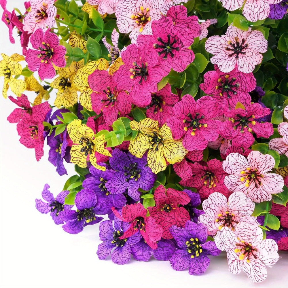 Artificial Daisy Flowers Outdoor UV Resistant Faux Flowers Bundles for Garden Porch Patio Spring Summer Decoration Realistic Colorful Fake Flower Arrangements