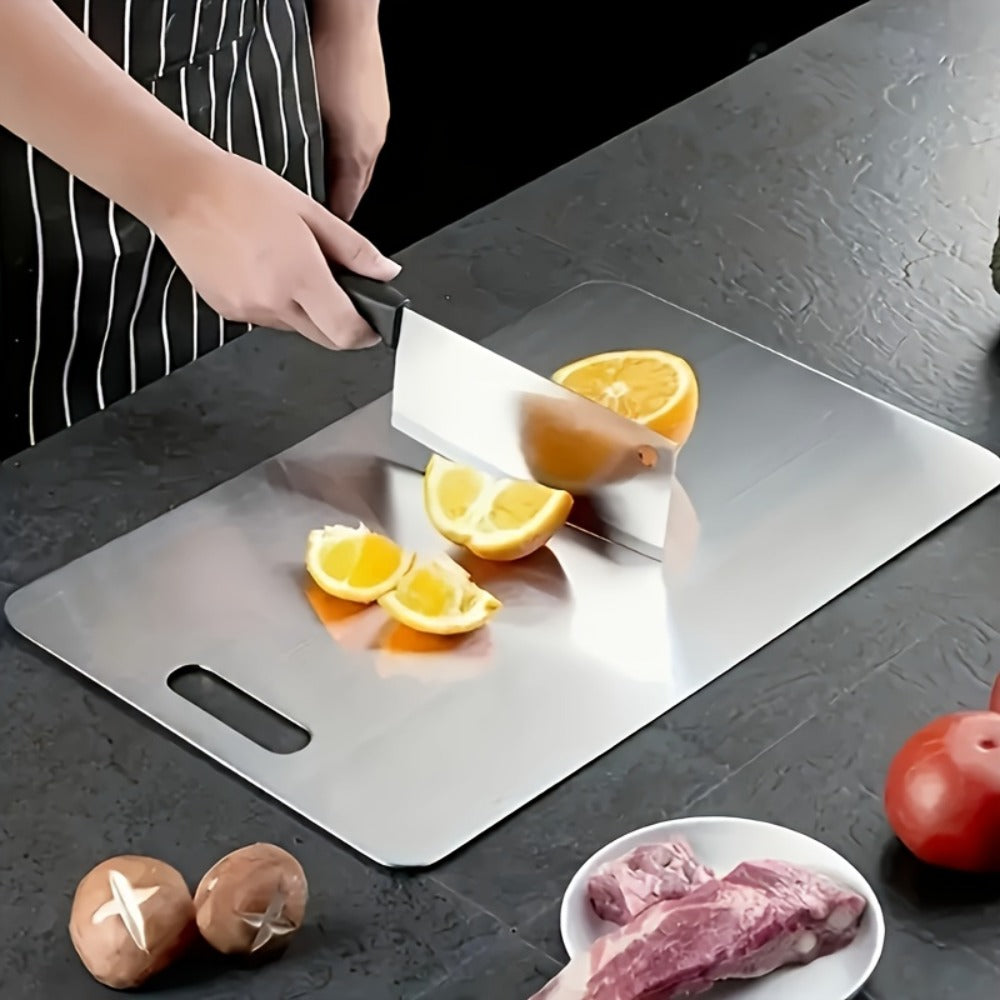 Stainless Steel Cutting Board Set of 3 ¨C Durable BPA-Free Kitchen Cutting Boards, Rust-Resistant & Easy to Clean, Space-Saving Nested Design for Meat, Vegetables & Food Prep