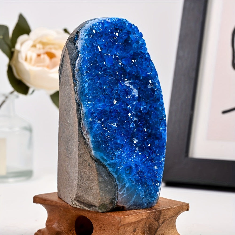 Amethyst Crystal Cave Cluster Natural Uruguayan Polished Edges Geode Home Office Decor Meditation Healing Crystal Birthday Holiday Hanukkah Thanksgiving Gift