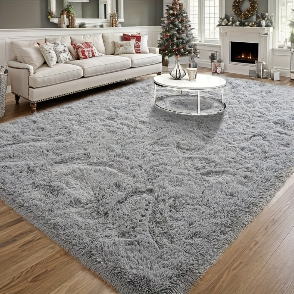 Gradient Color Soft Area Rug - Washable Anti-Slip Shaggy Fluffy Carpet for Living Room & Bedroom | Modern Machine-Made Floor Mat in Extra Large Sizes | Cozy Plush Rug in Multiple Colors