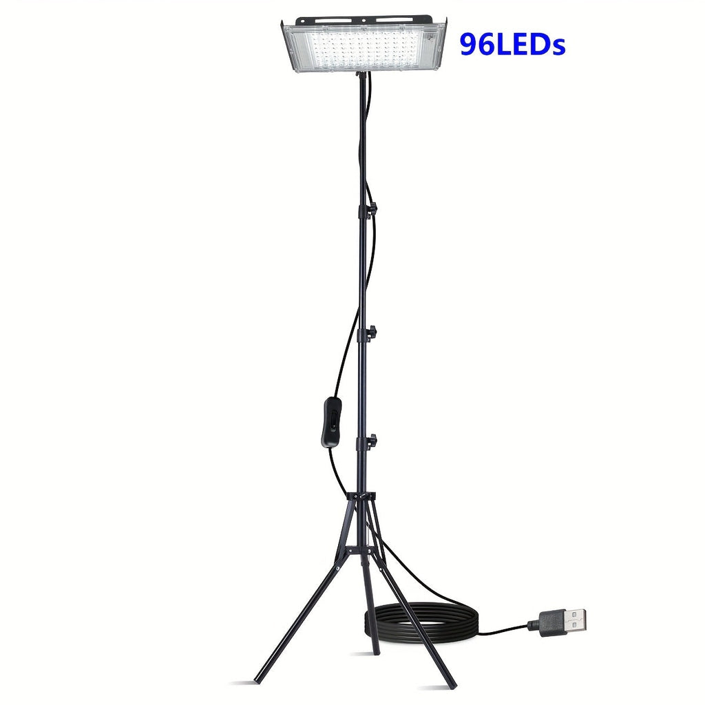 LED Work Light USB Powered 6000K Super Bright ¨C Adjustable Height & Angle Bracket Lamp for Construction Site, Workshop, Office, Barn & Market ¨C 50, 96 or 144 LEDs DC 5V Portable Job Site Light