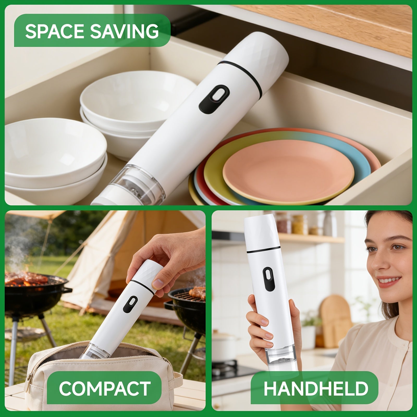 Vacuum Sealing Machine with Reusable Vacuum Bags ¨C Compact Handheld Food Sealer, Portable Meal Storage Device, Powerful Suction, Kitchen Food Preservation Tool with 10 Reusable Bags Included