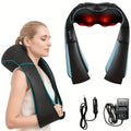 Neck Shoulder Massager with Heat ¨C Shiatsu Deep Kneading Massage Pillow for Back, Waist & Muscle Pain Relief, Portable Electric Massager, Perfect Gift for Wife, Husband, Parents & Office Workers