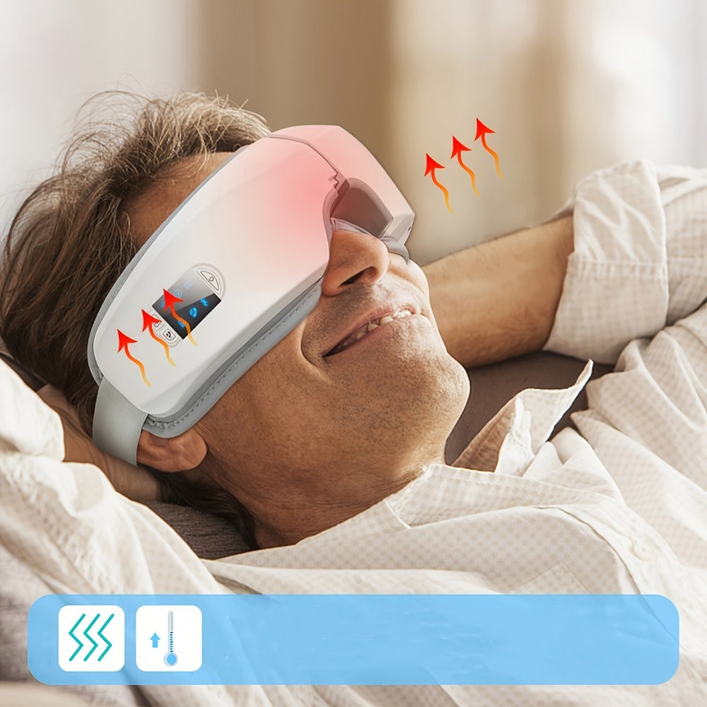 Eye Massager 4D Kneading Vibration Hot Compress Bluetooth Music Massage ¨C Rechargeable Portable Eye Relax Device for Stress Relief