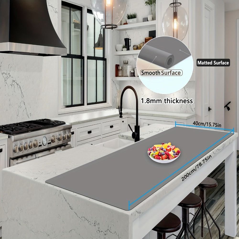 Extra Large Silicone Mat for Kitchen Counter ¨C Nonslip Heat Resistant Countertop Protector, Nonstick Waterproof Craft Mat & Placemat, Multiple Sizes & Colors
