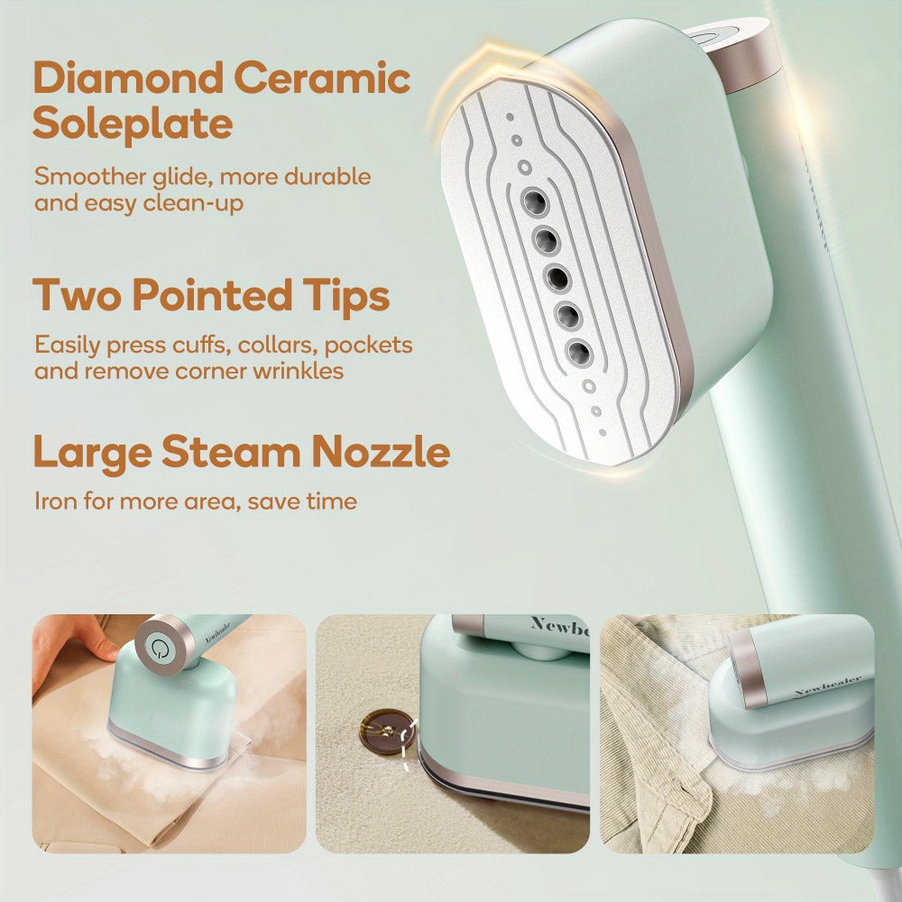 Handheld Garment Steamer 1200W ¨C Portable Clothes Steamer with 15-Second Heat-Up, Dual Steam Settings, Lightweight Travel & Home Steam Iron for Suits, Dress Shirts & Formal Wear