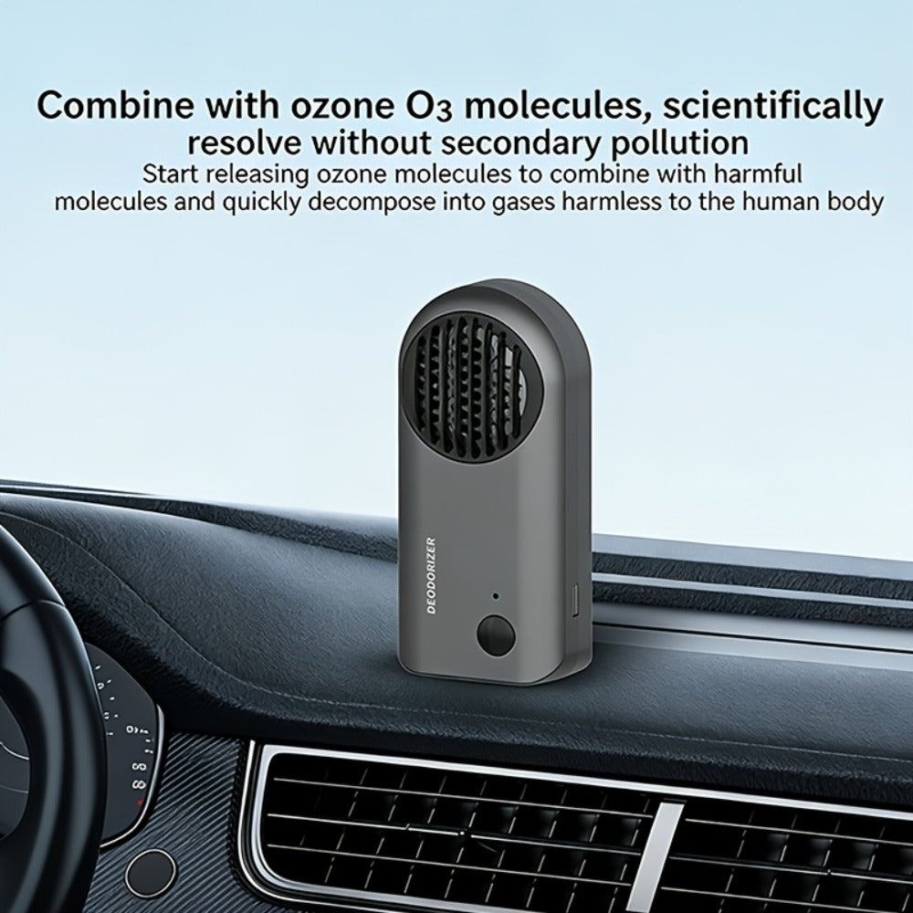 Car Air Purifier Ozone Deodorizer Active Oxygen Sterilization Odor Removal for Car Refrigerator Household Use Pink White Grey