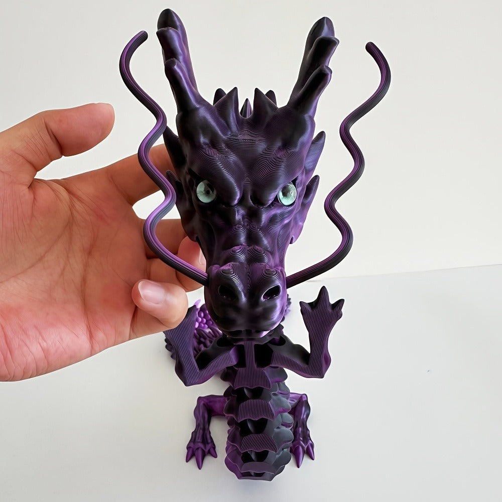 3D Printed Dragon 35.4 Inch with Flexible Joints ¨C Articulated Poseable Dragon Figurine for Car Dashboard, Home Decor & Desk Display, Perfect for Christmas, Halloween & Birthday Gifts