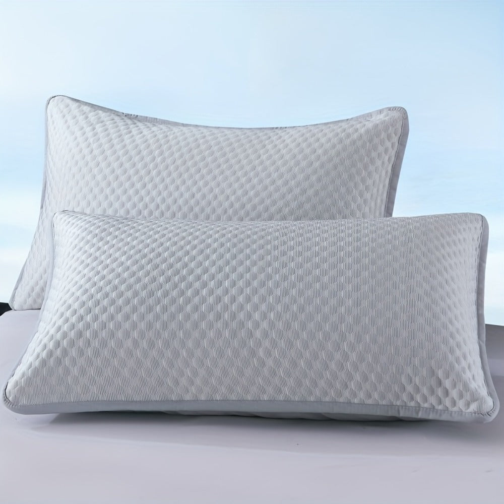 Cooling Pillow Cases 2-Pack 3D Ice Bean Texture ¨C Soft Polyester Pillowcases for Summer | Machine Washable | Cool Sleep Bedroom Pillow Covers | 18.9¡± x 29.13¡± | No Insert