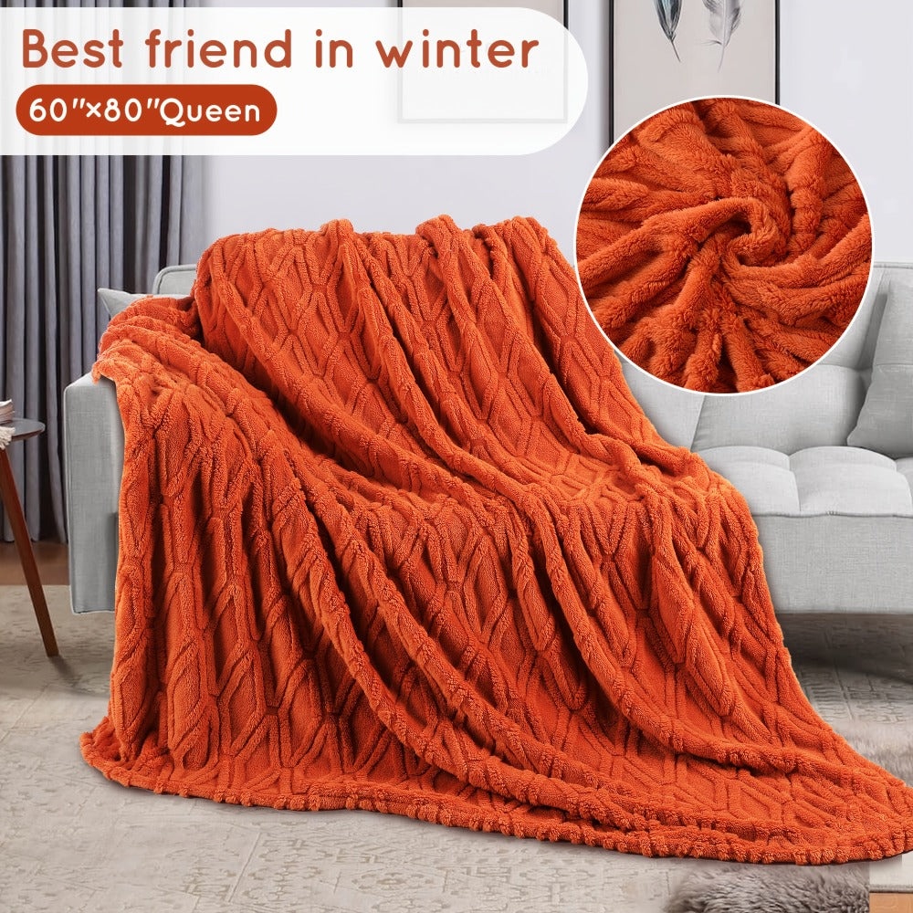 Quilted Flannel Throw Blanket ¨C 180-200gsm Soft Warm All-Season Bed Cover, 17 Patterns, Rhinestone & Checker Designs, 2 Sizes