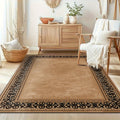 Bohemian Area Rug Machine Washable Non-Slip Vintage Flannel Floor Rug for Living Room Bedroom Home Decor
