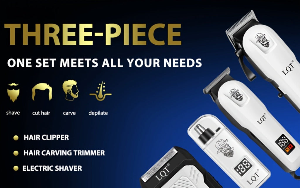 Electric Hair Clipper Set for Men - Professional Cordless Hair Trimmer Kit with Hairdressing Tools, Portable Shaver, Home Barber Set, Gift for Him