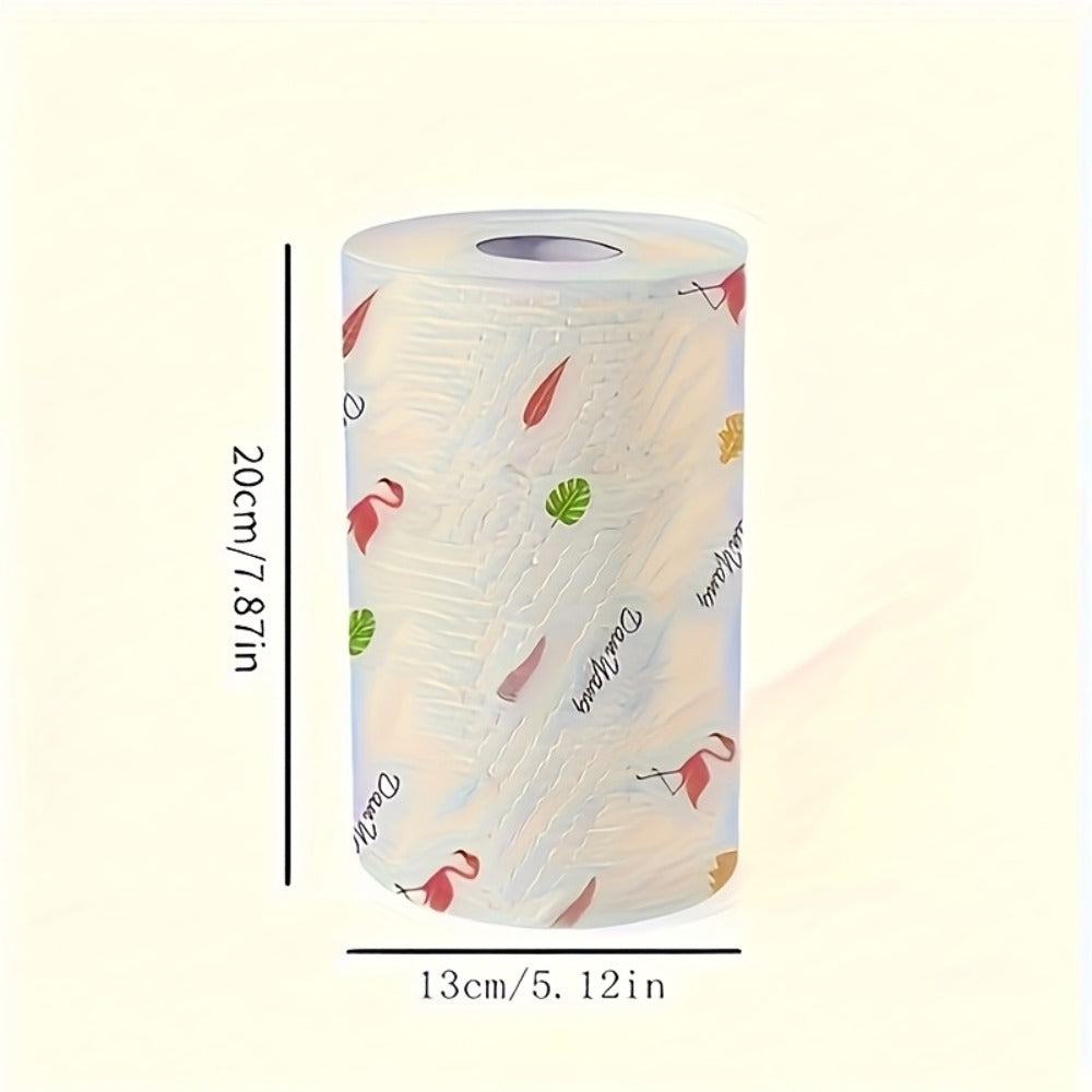 Disposable Kitchen Cleaning Towels Roll 400 Sheets Reusable Dry Wet Multipurpose Dishcloth Degreasing Paper Towel with Wall Hook Lazy Wipes Household Cleaning Supplies