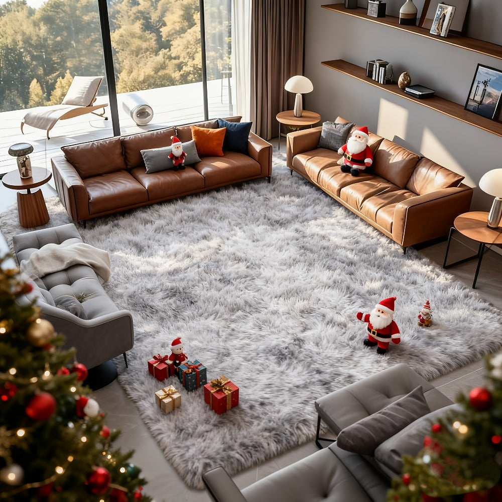 Shag Rug Fluffy Thick Area Rug - Soft Fuzzy Tufted Plush Carpet for Bedroom & Living Room | Machine Washable Non-Slip Floor Mat in Multiple Colors & Sizes | Cozy Home Decor Room Accent Rug