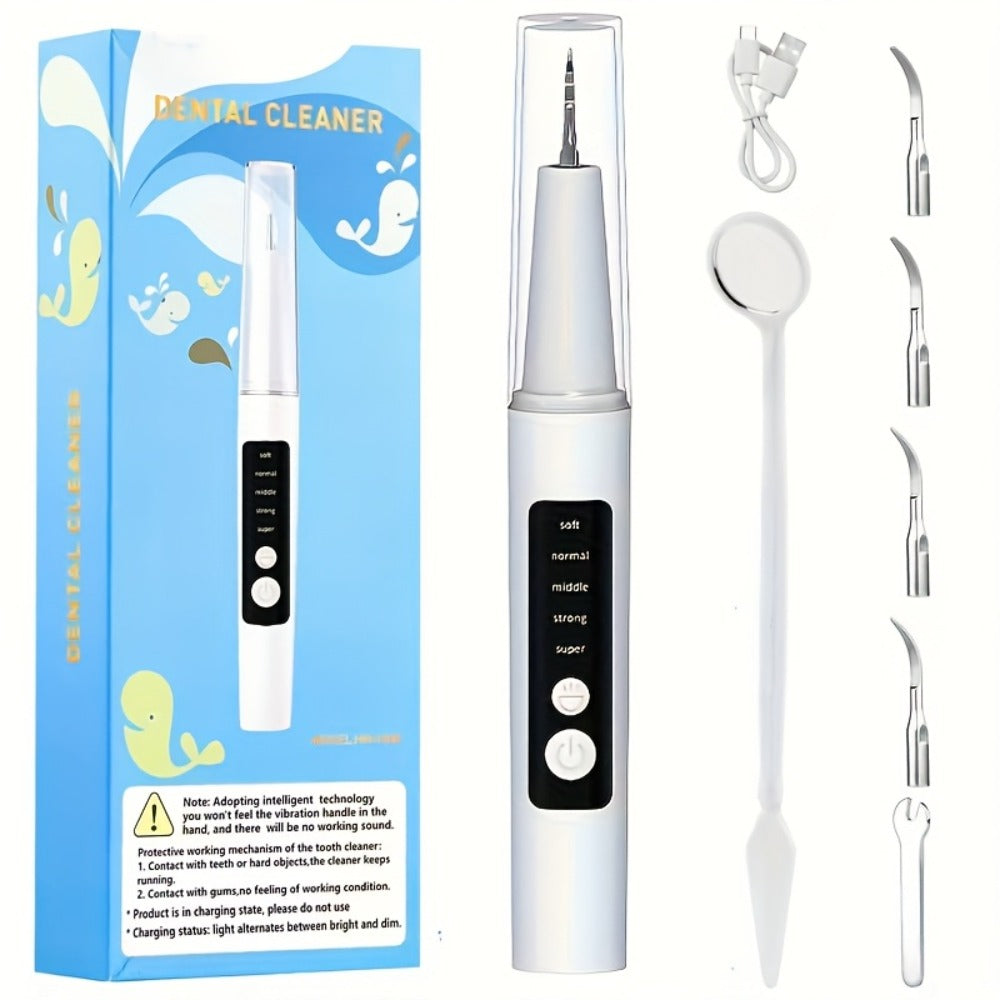 Electric Water Flosser with 5 Cleaning Modes - Portable Oral Irrigator with LED Light, 2 Replacement Heads & Travel Case - Water Pick Teeth Cleaner for Home & Travel Use