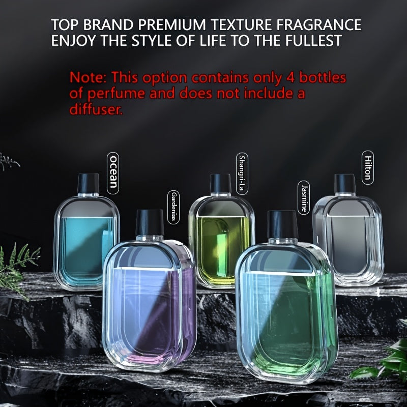 Aromatherapy Diffuser with Essential Oils 2-in-1 Humidifier - Hotel Scent Home Fragrance Machine with Natural French Essential Oils, Ultrasonic Spray, LED Ambient Light, Whole House Air Freshener for Bedroom, Living Room, Office