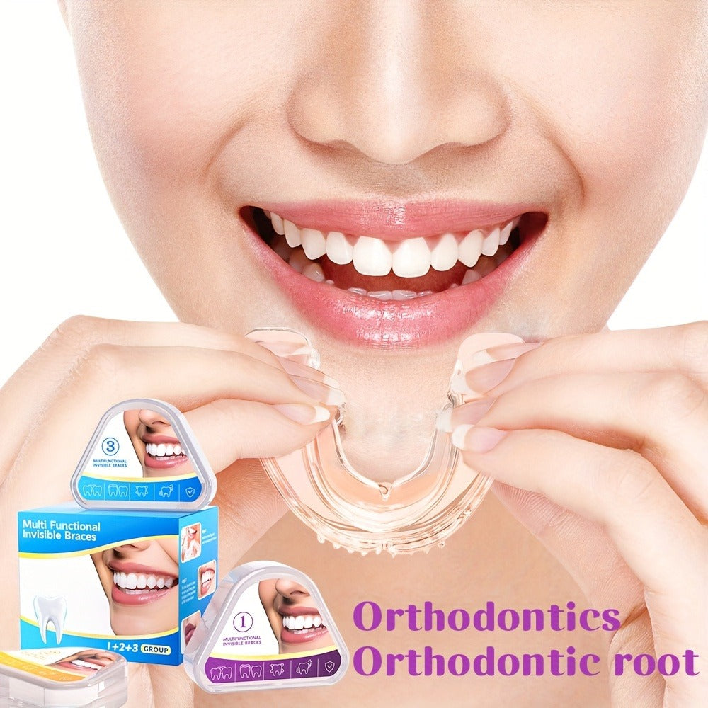 Teeth Straightener 3-Stage Orthodontic Braces Set ¨C Progressive Alignment for Different Periods, Dental Care Teeth Straightening Kit for Adults & Teens, Comfortable Oral Care Orthodontic Brace