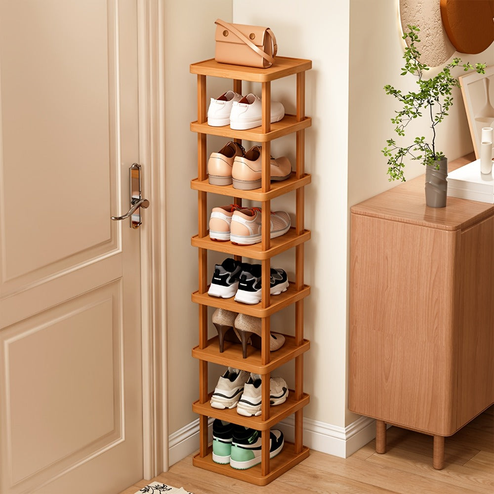 Bamboo Shoe Rack 6 or 9 Tier ¨C Space-Saving Wood Grain Shoe Organizer, Easy Assembly Freestanding Shoe Shelf for Entryway, Living Room, Bedroom & Dorm