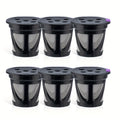Reusable K-Cup Coffee Pods Set of 6 ¨C Refillable Coffee Filters Compatible with Keurig K-Supreme & K-Supreme Plus, Use Your Own Ground Coffee, Eco-Friendly & BPA-Free ¨C Black, Purple, Mixed