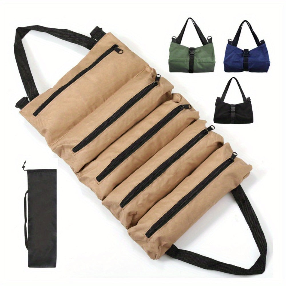 Collapsible Tool Bag Organizer for Hardware Storage | Foldable Tool Kit Bag for Carpentry Electricians Automotive Repairs Outdoor | Portable Buggy Bag Easy Transport