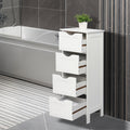 Bathroom Storage Cabinet with Drawers ¨C Waterproof Freestanding Floor Cabinet with 4 Drawer Organizer for Bathroom, Bedroom, Living Room