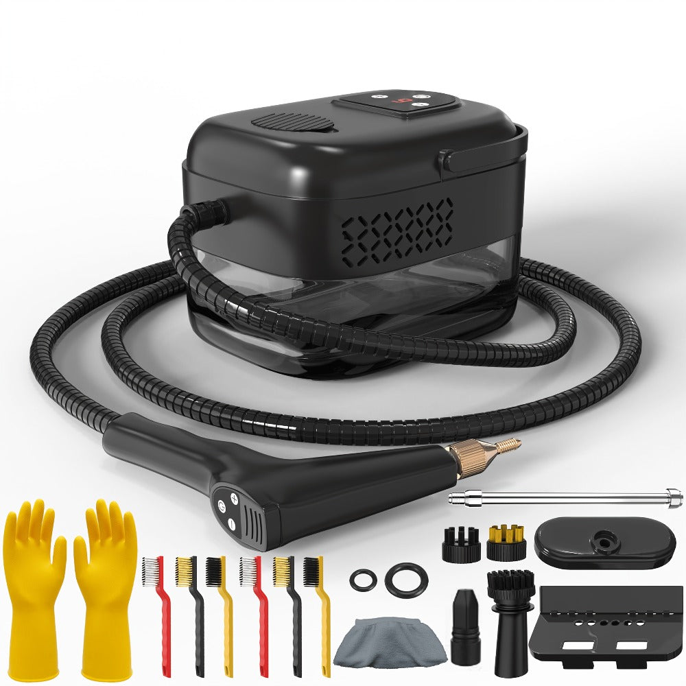 Handheld Steam Cleaner High Pressure High Temperature LCD Multi-Speed for Kitchen Grease Sofa Tile Grout Carpet Home Cleaning